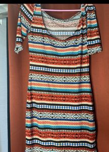 Geometric Print Bodycon Dress