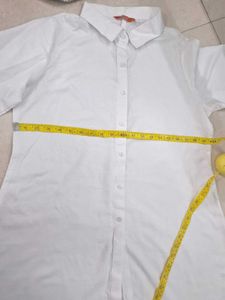 White Collared Shirt Dress