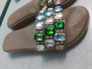 Crystal Flat flip flop
