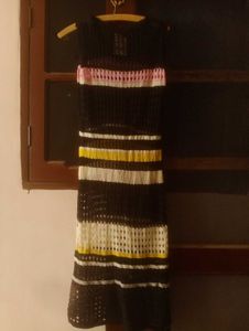 Striped Crochet Maxi Dress