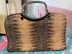 Crocodile Print Handbag