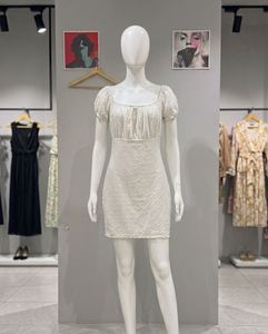 Chic White Broderie Anglaise Dress