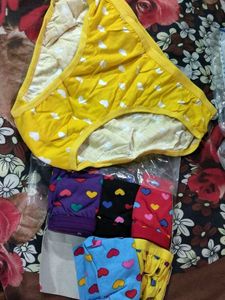 Heart Print Panties - Multi Pack