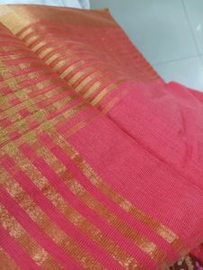 Gajri( Pink) Super Net Saree NWOT