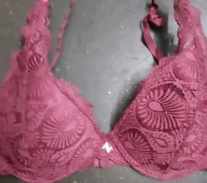 Burgundy Lace Bra