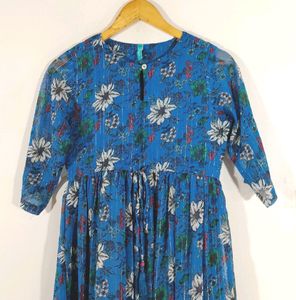 Boho Floral Print Tiered Midi Dress