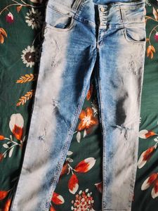 Denim High Waist Skinny Jeans