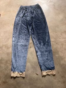 velvet or crushed velour pyjama/loungewear set wit