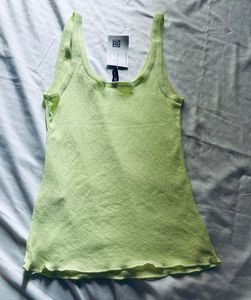 Lime Green Ribbed Tank Top