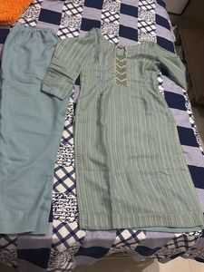 Elegant Striped Kurta and Palazzo Set
