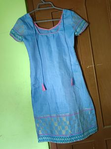 Beautiful Sky Blue Kurta With Churidar And Dupatta