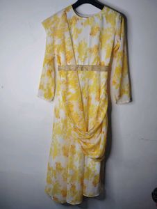 pretty yellow floral anarkali