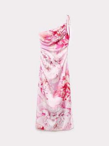Elegant Floral One-Shoulder Maxi Dress