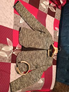 A Beautiful Black White Check Pattern Jacket