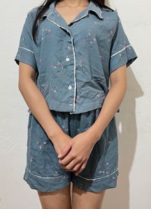 Cute Floral Print Pajama Set