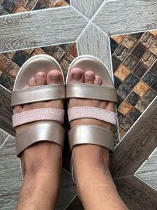 Stylish Rose Gold & Pink Sandals