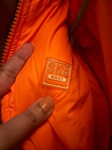 Reversible silver &amp; orange Puffer Jacket