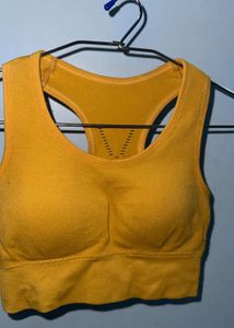 Yellow Sports Bra