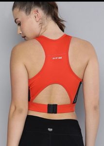 HRX Orange &amp; Black Sports Bra