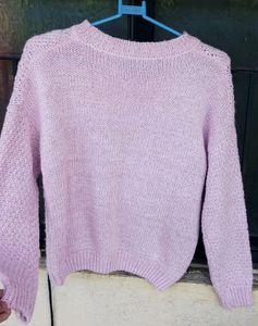 PINK WOOLEN SWEATER Medium Size...