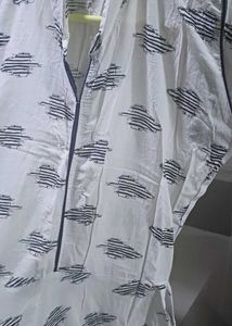 White Tunic with Abstract Print gown