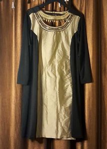 Embellished Black and Golden Kurta
