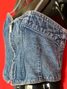 Denim Corset Top