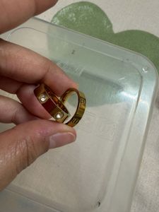 set of 2 Rings with Stones and one without