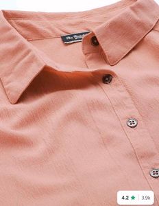 Roadster Peach Solid Casual Shirt