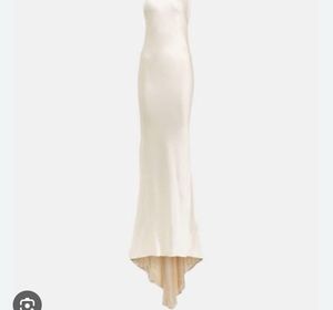 Fishtail Slit Padded Pink Evening Soft Gown
