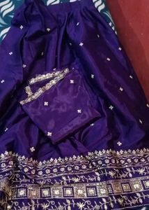 Stunning Purple Embroidered Lehenga Choli