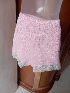Cute Heart Print Pajama Shorts