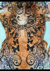 Bohemian Butterfly Print Tunic Top