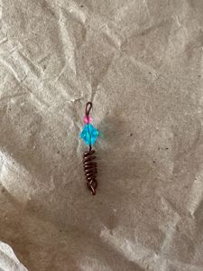 Boho Beaded Charm pendant copper