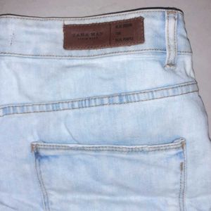 Light Wash Denim Shorts — ZARA Man