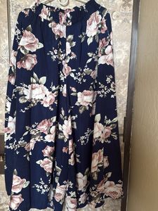 Navy Floral plazo
