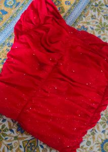Sparkling Red Off-Shoulder Mini Dress
