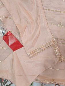 W Women Peach Pink Festive Kurta Size 8