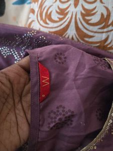 W Brand Elegant Purple Anarkali Suit