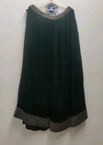 Elegant Green blouses with flayered skirt and dupp