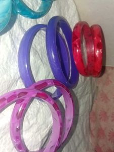 Set of Teal and Purple Bangles