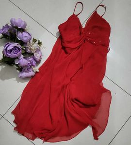 Stunning Red Mini Beaded Dress