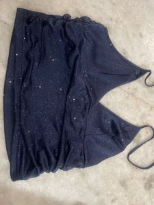 Sparkly Halter Neck Crop Top
