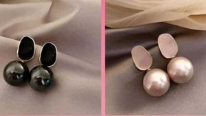 Combo Of 2 Korean Glass Pearl Earring