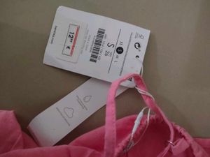 Bershka Pink Tie-Front Cropped Camisole Top