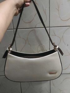 Chic Cream &amp; Brown Hobo Bag