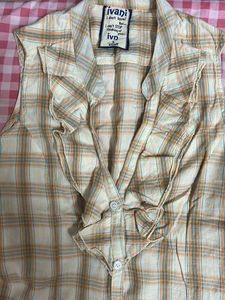 Y2k Vintage Plaid Sleeveless Fitted Top