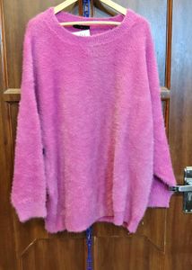 Cozy Pink Fuzzy Sweater