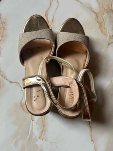 Sparkly Gold Platform Heels