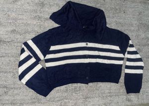 Mixxo Korean Sailor Collar Striped Cardigan – Cute